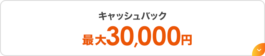 キャッシュバック最大30,000円