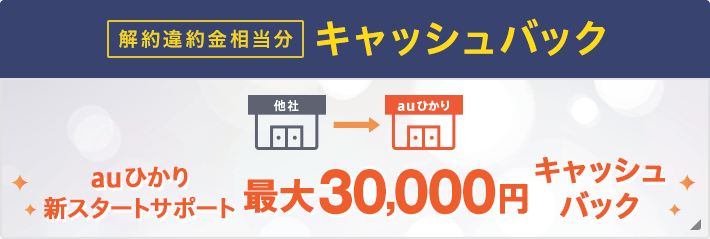 違約金相当分キャッシュバック