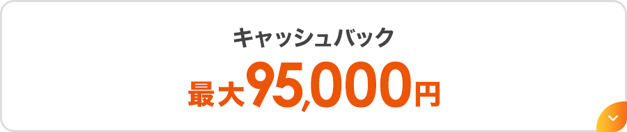 キャッシュバック最大95,000円