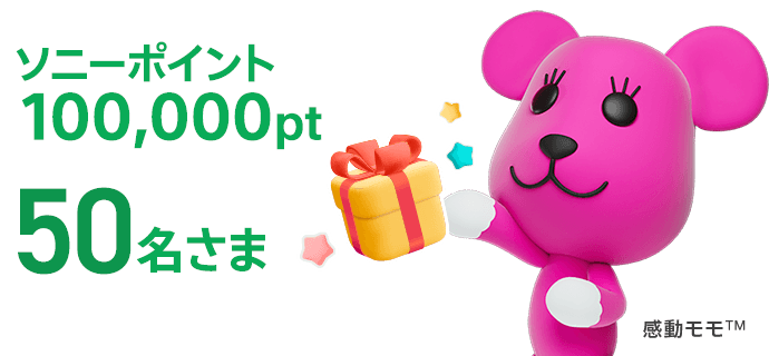 ソニーポイント100,000pt 合計50名さま