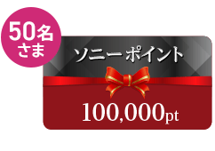 5名さまソニーポイント100,000pt