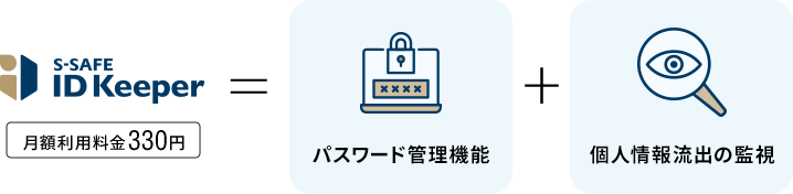 S-SAFE ID Keeper 月額利用料金 330円