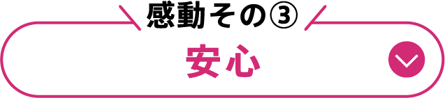 感動その③安心