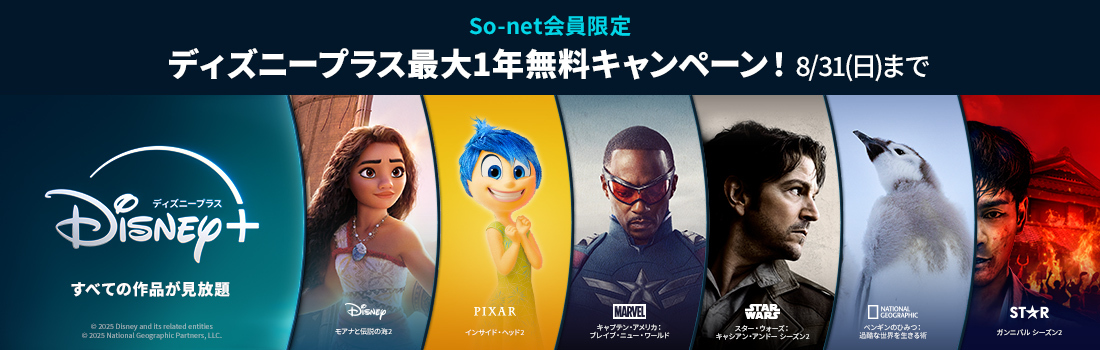 ディズニープラスデジタルギフトカード（スタンダード12か月券）を80名さまにプレゼント。登録・利用開始から12か月間見放題。